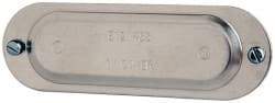 Cooper Crouse-Hinds - 1" Trade, Aluminum Conduit Body Cover Plate - Use with Series 5 Conduit Outlet Bodies - Makers Industrial Supply