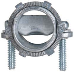 Cooper Crouse-Hinds - 3/4" Trade, Die Cast Zinc Squeeze Clamp Straight FMC Conduit Connector - Noninsulated - Makers Industrial Supply