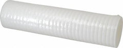 Parker - 2-1/2" OD, 100µ, Polyolefin Thermal Bonded Cartridge Filter - 10" Long - Makers Industrial Supply