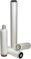 Parker - 2-1/2" OD, 1µ, Polypropylene Absolute Rated-Pleated-Melt Blown Cartridge Filter - 10" Long - Makers Industrial Supply