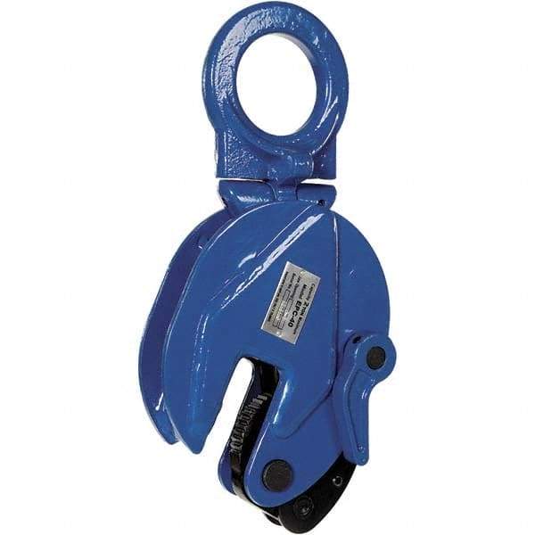 Vestil - 4,000 Lbs. Load Capacity Plate Clamp - 1 Inch Max Thickness, 2.9 Inch Throat Depth and 2.3 Inch Bale Opening - Makers Industrial Supply