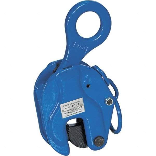 Vestil - 2,000 Lbs. Load Capacity Positive Locking Plate Clamp - 0.8 Inch Max Thickness, 2-1/4 Inch Throat Depth and 1.9 Inch Bale Opening - Makers Industrial Supply