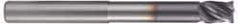 Accupro - 1/2", 4 Flute, Single End, Solid Carbide, 1/8" Corner Radius End Mill - 6" OAL, Right Hand Flute, 5/8" LOC, Right Hand Cut, 3-3/8" Extended Reach - Makers Industrial Supply