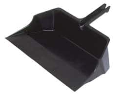 Rubbermaid - 18" Wide x 7-3/4" High Handheld Dustpan - Plastic Body, 6-1/2" Plastic Handle, Black - Makers Industrial Supply