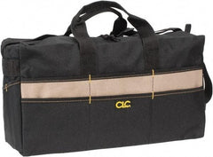 CLC - 17 Pocket Black & Khaki Polyester Tool Bag - 18" Wide x 7" Deep x 9" High - Makers Industrial Supply