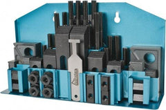 Gibraltar - 52 Piece Fixturing Step Block & Clamp Set with 1" Step Block, 9/16" T-Slot, 1/2-13 Stud Thread - 7/8" Nut Width, 3, 4, 5, 6, 7 & 8" Stud Lengths - Makers Industrial Supply