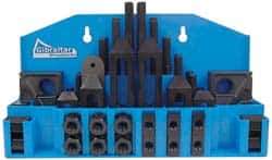 Gibraltar - 52 Piece Fixturing Step Block & Clamp Set with 1" Step Block, 11/16" T-Slot, 5/8-11 Stud Thread - 1-1/8" Nut Width, 3, 4, 5, 6, 7 & 8" Stud Lengths - Makers Industrial Supply