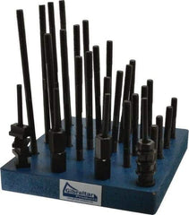 Gibraltar - 38 Piece, 3/8-16 Stud, 7/16" T Slot, T Nut & Stud Kit - 11/16" T-Slot Nut Width, 3, 4, 5, 6, 7, 8" Stud Lengths - Makers Industrial Supply