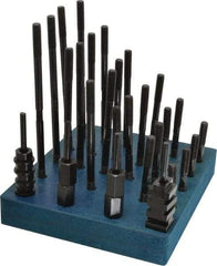 Gibraltar - 38 Piece, 3/8-16 Stud, 1/2" T Slot, T Nut & Stud Kit - 7/8" T-Slot Nut Width, 3, 4, 5, 6, 7, 8" Stud Lengths - Makers Industrial Supply