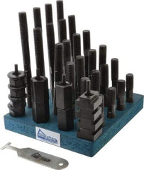 Gibraltar - 38 Piece, 5/8-11 Stud, 3/4" T Slot, T Nut & Stud Kit - 1-1/4" T-Slot Nut Width, 3, 4, 5, 6, 7, 8" Stud Lengths - Makers Industrial Supply