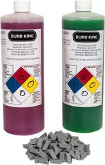 Burr King - Ceramic Carrier, Ceramic Abrasive, Polishing Tumbling Media - Tri-Star Shape - Makers Industrial Supply