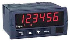 Simpson Electric - 4 Digit Red LED Display Counter - 3.62 Inch Wide, x 1.77 Inch High, 120 VAC, 30 VDC Voltage, 1/8 Inch Base, Digital Frequancy Counter - Makers Industrial Supply