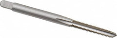 Interstate - #7-40 UNS 3B 3 Flute Bright Finish High Speed Steel Straight Flute Standard Hand Tap - Plug, Right Hand Thread, 2-1/8" OAL, H2 Limit, Oversize - Makers Industrial Supply