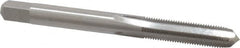 Interstate - #12-40 UNS 3B 4 Flute Bright Finish High Speed Steel Straight Flute Standard Hand Tap - Plug, Right Hand Thread, 2-3/8" OAL, H2 Limit, Oversize - Exact Industrial Supply