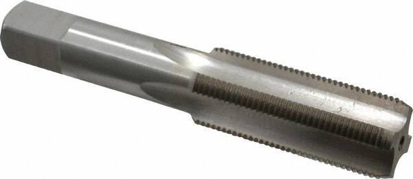 Interstate - 7/8-16 UNS 3B 4 Flute Bright Finish High Speed Steel Straight Flute Standard Hand Tap - Bottoming, Right Hand Thread, 4-11/16" OAL, H4 Limit, Oversize - Makers Industrial Supply