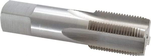 Interstate - 1-1/16 - 14 UNS 3B 4 Flute Bright Finish High Speed Steel Straight Flute Standard Hand Tap - Plug, Right Hand Thread, 5-1/8" OAL, H4 Limit, Oversize - Exact Industrial Supply