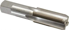 Interstate - 1-3/16 - 12 UNS 4 Flute Bright Finish High Speed Steel Straight Flute Standard Hand Tap - Bottoming, Right Hand Thread, 4" OAL, 1-1/2" Thread Length, H4 Limit, Oversize - Makers Industrial Supply