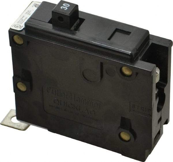 Eaton Cutler-Hammer - 30 Amp, 120/240 VAC, 24 VDC, 48 VDC, 80 VDC, 1 Pole, Bolt On Miniature Circuit Breaker - Thermal Magnetic Trip, 14-4 AWG, 2-3/8 Inch Deep x 2-15/16 Inch High x 1 Inch Wide - Makers Industrial Supply