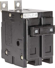 Eaton Cutler-Hammer - 40 Amp, 120/240 VAC, 24 VDC, 48 VDC, 80 VDC, 2 Pole, Bolt On Miniature Circuit Breaker - Thermal Magnetic Trip, 14-4 AWG, 2-3/8 Inch Deep x 2-15/16 Inch High x 2 Inch Wide - Makers Industrial Supply