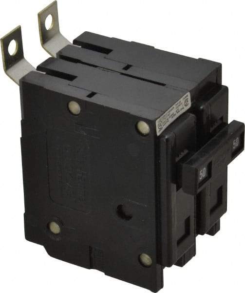 Eaton Cutler-Hammer - 50 Amp, 120/240 VAC, 24 VDC, 48 VDC, 80 VDC, 2 Pole, Bolt On Miniature Circuit Breaker - Thermal Magnetic Trip, 14-4 AWG, 2-3/8 Inch Deep x 2-15/16 Inch High x 2 Inch Wide - Makers Industrial Supply