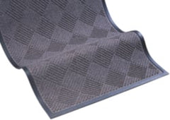 Entrance Mat: 10' Long, 3' Wide, Blended Yarn Surface Indoor, Medium-Duty Traffic, Rubber Base, Charcoal