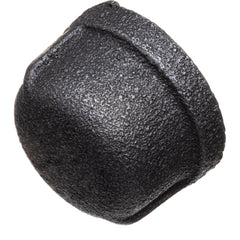 Black Pipe Fittings; Fitting Type: Round Cap; Fitting Size: 2-1/2″; Material: Malleable Iron; Finish: Black; Thread Standard: NPT; Connection Type: Threaded; Lead Free: No; Standards: ASME ™B1.2.1;  ™ASME ™B16.3