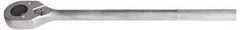 Proto - 1" Drive Pear Head Male/Female Drive Ratchet - Chrome Finish, 26" OAL, 24 Gear Teeth, Standard Head - Makers Industrial Supply