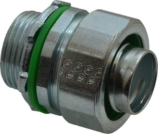 Cooper Crouse-Hinds - 3/4" Trade, Steel Threaded Straight Liquidtight Conduit Connector - Noninsulated - Makers Industrial Supply