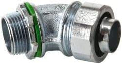 Cooper Crouse-Hinds - 3/4" Trade, Malleable Iron Threaded Angled Liquidtight Conduit Connector - Noninsulated - Makers Industrial Supply