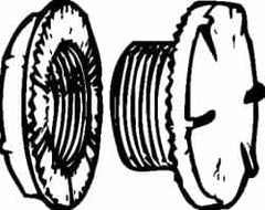 Cooper Crouse-Hinds - 1/2" Trade, Stainless Steel Threaded Rigid/Intermediate (IMC) Conduit Plug - Noninsulated - Makers Industrial Supply