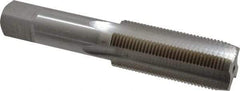 Interstate - 1-14 UNS 3B 4 Flute Bright Finish High Speed Steel Straight Flute Standard Hand Tap - Plug, Left Hand Thread, 5-1/8" OAL, H4 Limit, Oversize - Exact Industrial Supply