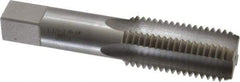 Interstate - 1-1/4 - 7 UNC 3B 4 Flute Bright Finish High Speed Steel Straight Flute Standard Hand Tap - Bottoming, Left Hand Thread, 5-3/4" OAL, 2-9/16" Thread Length, H4 Limit, Oversize - Exact Industrial Supply