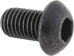 Value Collection - M12x1.75 Metric Coarse Hex Socket Drive, Button Screw - Grade 12.9 Alloy Steel, Black Oxide Finish, Fully Threaded, 20mm Length Under Head - Makers Industrial Supply