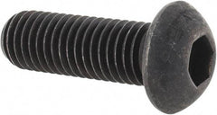 Value Collection - M12x1.75 Metric Coarse Hex Socket Drive, Button Screw - Grade 12.9 Alloy Steel, Black Oxide Finish, Fully Threaded, 35mm Length Under Head - Makers Industrial Supply