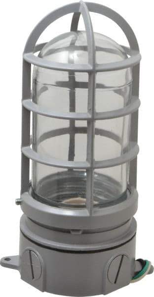 Cooper Crouse-Hinds - 120 Volt, 100 Watt, Incandescent Hazardous Location Light Fixture - Vaporproof, Corrosion & Heat Resistant, Aluminum Housing, 4-1/4" Wide x 8-7/8" High - Makers Industrial Supply