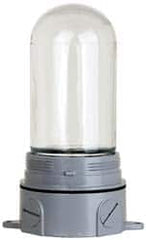 Cooper Crouse-Hinds - 120 Volt, 100 Watt, Incandescent Hazardous Location Light Fixture - Vaporproof, Corrosion & Heat Resistant, Aluminum Housing, 3-3/8" Wide x 8-1/2" High - Makers Industrial Supply