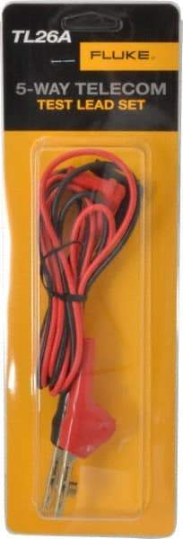 Fluke - Black/Red Electrical Test Equipment Leads Set - Use with Blade-Shaped Terminals, Gripping Terminals, Penetrating Larger Gauge Wires, Piercing Small Gauge (22-28 AWG) Wires, Threaded Terminals, Wire-Wrapped Terminals - Makers Industrial Supply