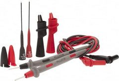 Fluke - Black/Red Electrical Test Equipment Leads Set - Use with Digital Multimeters - Makers Industrial Supply