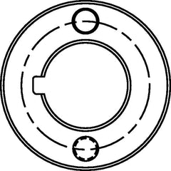 Kennametal - 1 Inch Hole Diameter, For 4 Inch Outside Diameter, Compatible Toolholder Style KVNS A2, Slotting Cutter Drive Ring - 1-7/8 Inch Ring Outside Diameter, 0.394 Inch Ring Width - Makers Industrial Supply