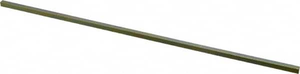 Precision Brand - 12" Long, Gold Dichromate-Plated Key Stock - Medium Carbon Steel - Makers Industrial Supply