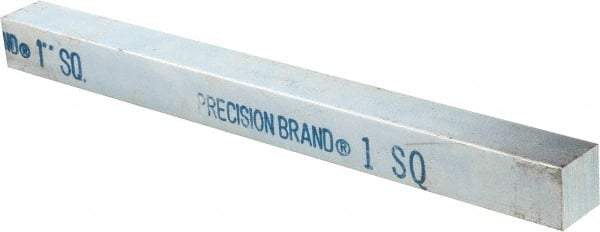 Precision Brand - 12" Long x 1" High x 1" Wide, Zinc-Plated Key Stock - Low Carbon Steel - Makers Industrial Supply