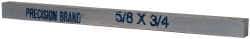 Precision Brand - 12" Long x 3/4" High x 5/8" Wide, Zinc-Plated Key Stock - Low Carbon Steel - Makers Industrial Supply