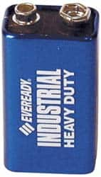 Energizer - Size 9V, Alkaline, 12 Pack, Standard Battery - 9 Volts, Miniature Snap Terminal, 6F22, ANSI, IEC Regulated - Makers Industrial Supply