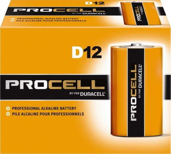 Duracell - Size D, Alkaline, Standard Battery - 1.5 Volts, Button Tab Terminal - Makers Industrial Supply