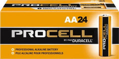 Duracell - Size AA, Alkaline, 144 Pack, Standard Battery - 1.5 Volts, Button Tab Terminal - Makers Industrial Supply