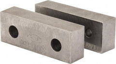 Gibraltar - 4-1/8" Wide x 1-1/2" High x 1" Thick, Flat/No Step Vise Jaw - Soft, Steel, Fixed Jaw, Compatible with 4" Vises - Makers Industrial Supply