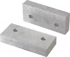 Gibraltar - 4-1/8" Wide x 1-3/4" High x 3/4" Thick, Flat/No Step Vise Jaw - Soft, Aluminum, Fixed Jaw, Compatible with 4" Vises - Makers Industrial Supply