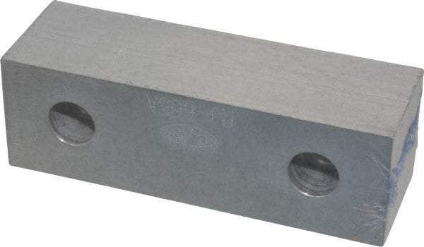 Gibraltar - 6-1/8" Wide x 2" High x 1" Thick, Flat/No Step Vise Jaw - Soft, Aluminum, Fixed Jaw, Compatible with 6" Vises - Makers Industrial Supply