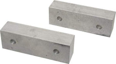 Gibraltar - 6-1/8" Wide x 2" High x 1-1/2" Thick, Flat/No Step Vise Jaw - Soft, Aluminum, Fixed Jaw, Compatible with 6" Vises - Makers Industrial Supply