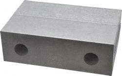 Gibraltar - 6-1/8" Wide x 2" High x 2" Thick, Flat/No Step Vise Jaw - Soft, Aluminum, Fixed Jaw, Compatible with 6" Vises - Makers Industrial Supply